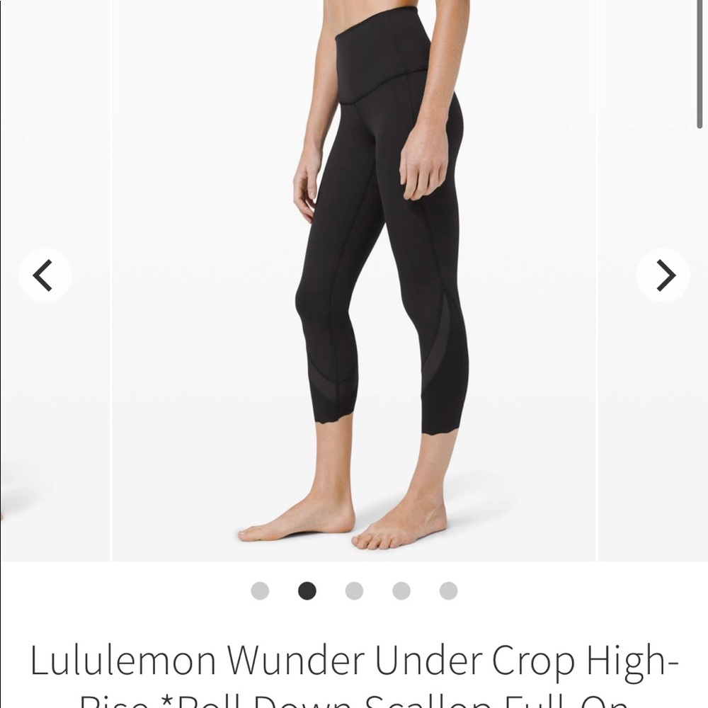Lululemon Wunder Under scallop leggings size 4